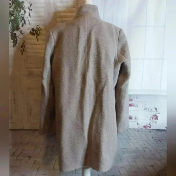 Kenneth Cole beige tan classic wool blend single button coat size XL - Picture 4 of 12